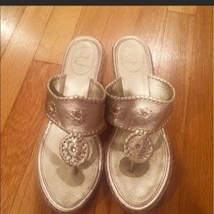 Jack Rogers Platinum Wedge Sandals